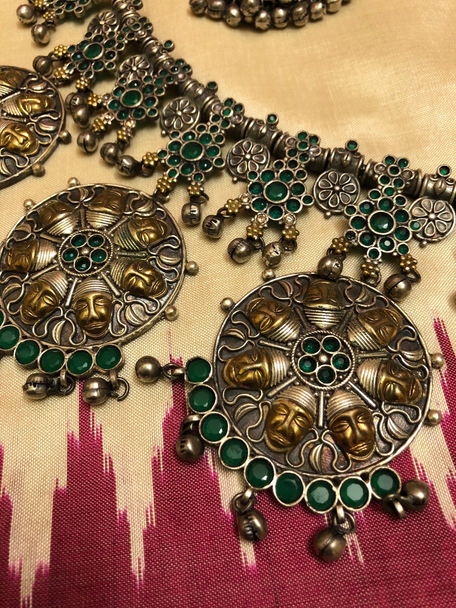 Statement Silver Afghan Necklace Set