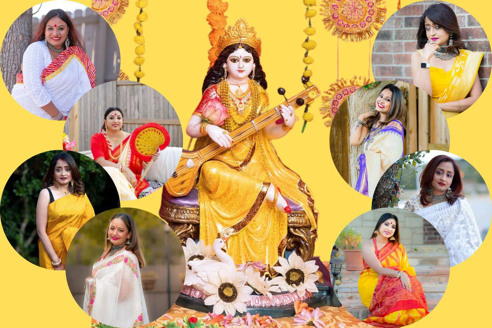 Saraswati Puja Saree Style Guide - Go Yellow on Vasant Panchami