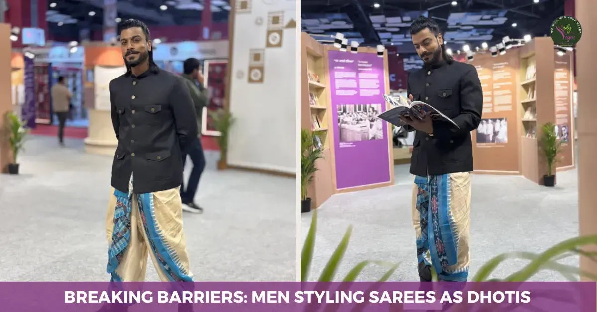 Breaking Barriers: Men Styling Sarees as Dhotis—A Bold Fashion Statement