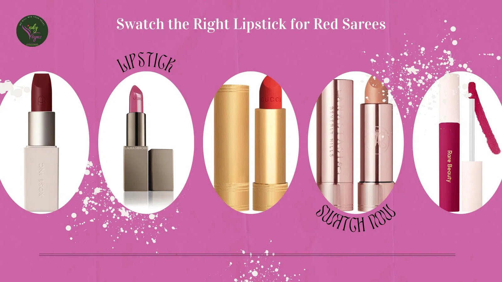 Guide to Find the Right Lipstick Shade for Your Red Saree