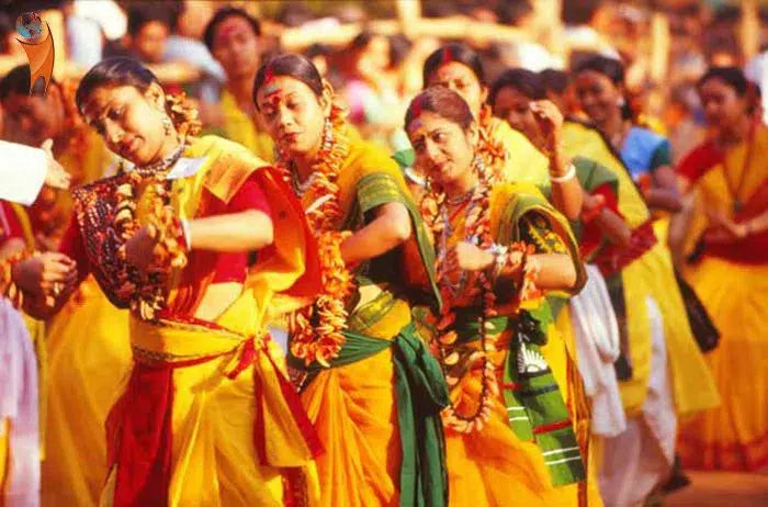 SPLASH OF DRAPE COLORS FROM SONAJHURI'S BASANTA UTSAV