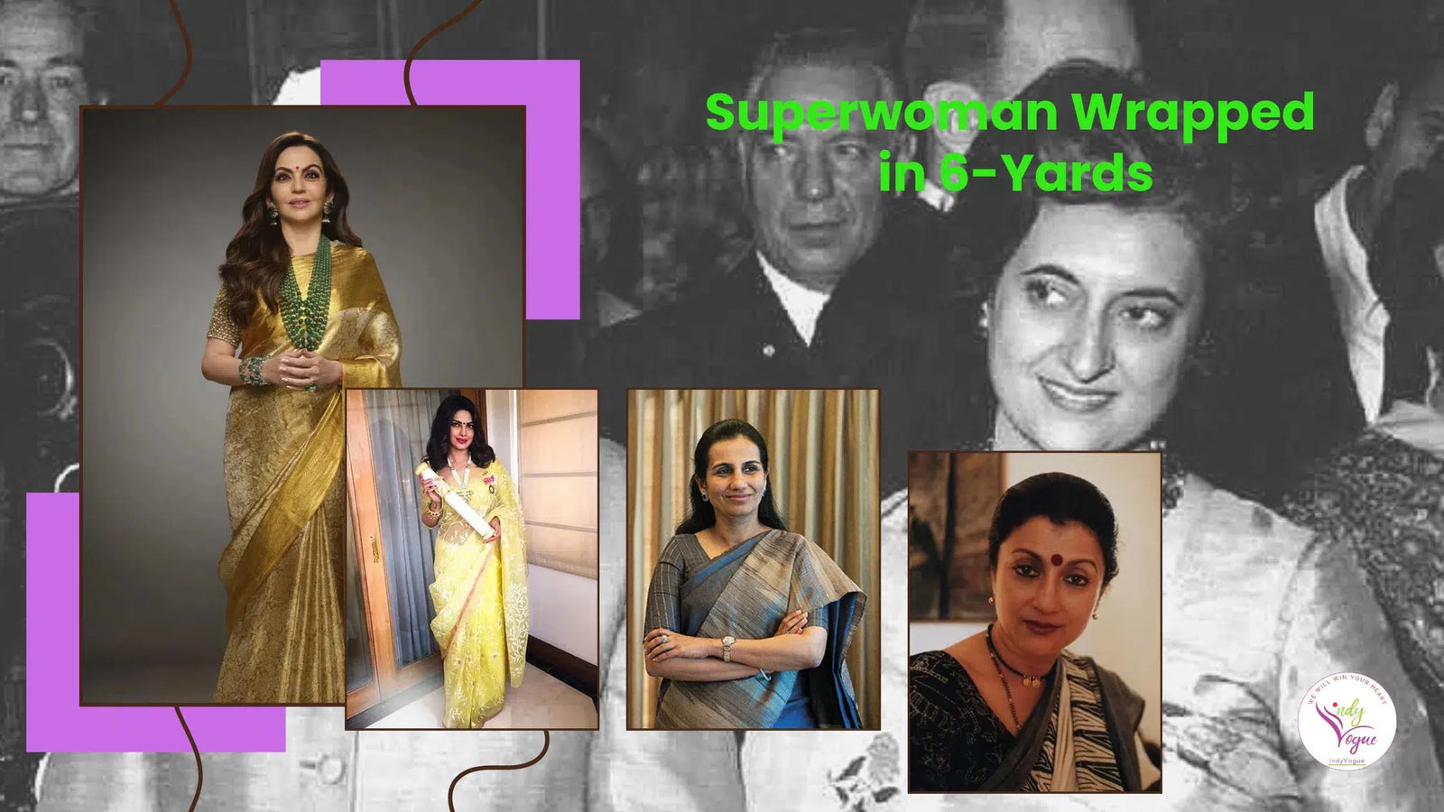 Nita Ambani to Priyanka Chopra Jonas: Tales of 5 Superwoman Wrapped in Six Yards