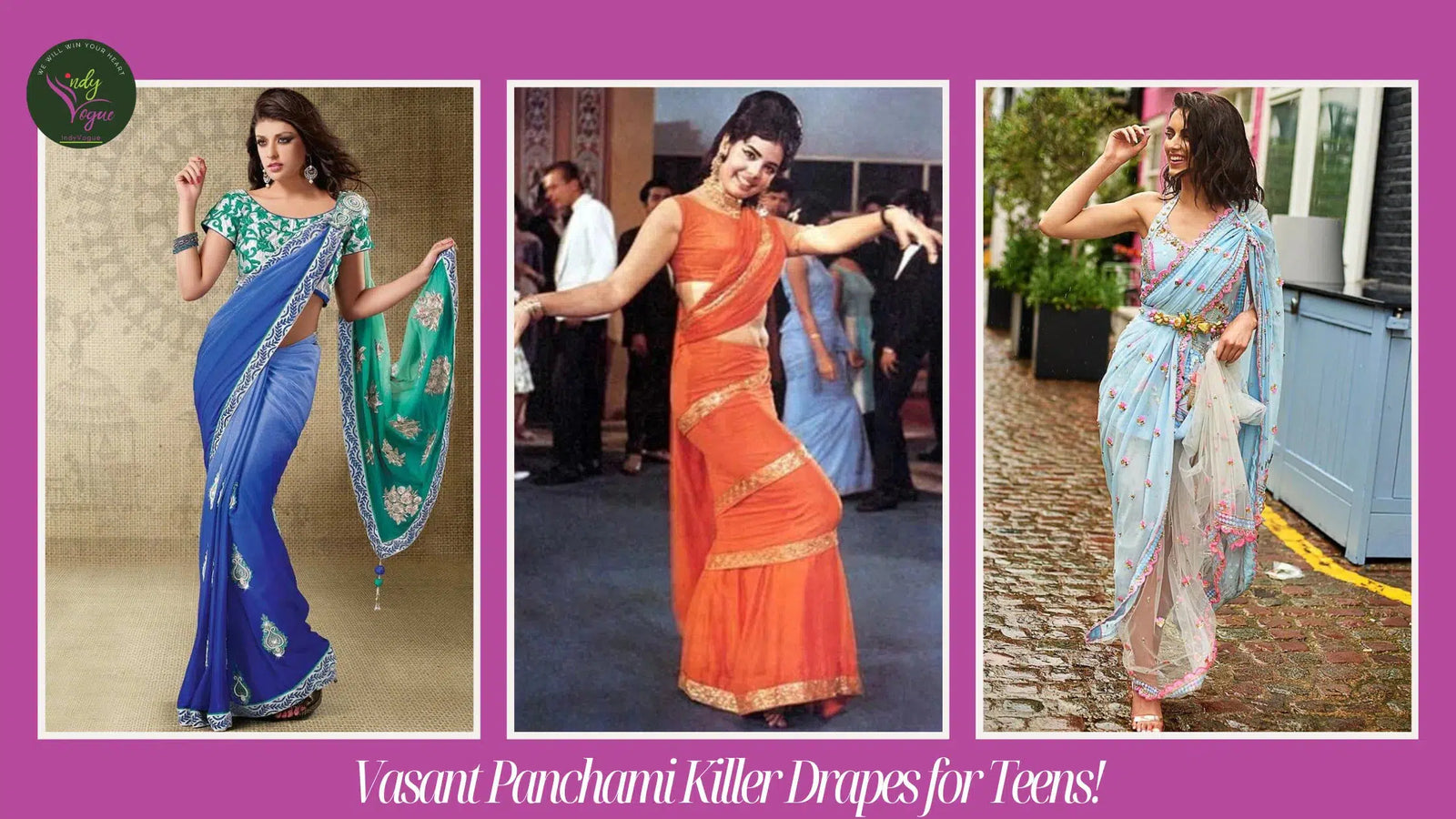 5 Saree Drapes Teenagers Will Love to Try in Vasant Panchami