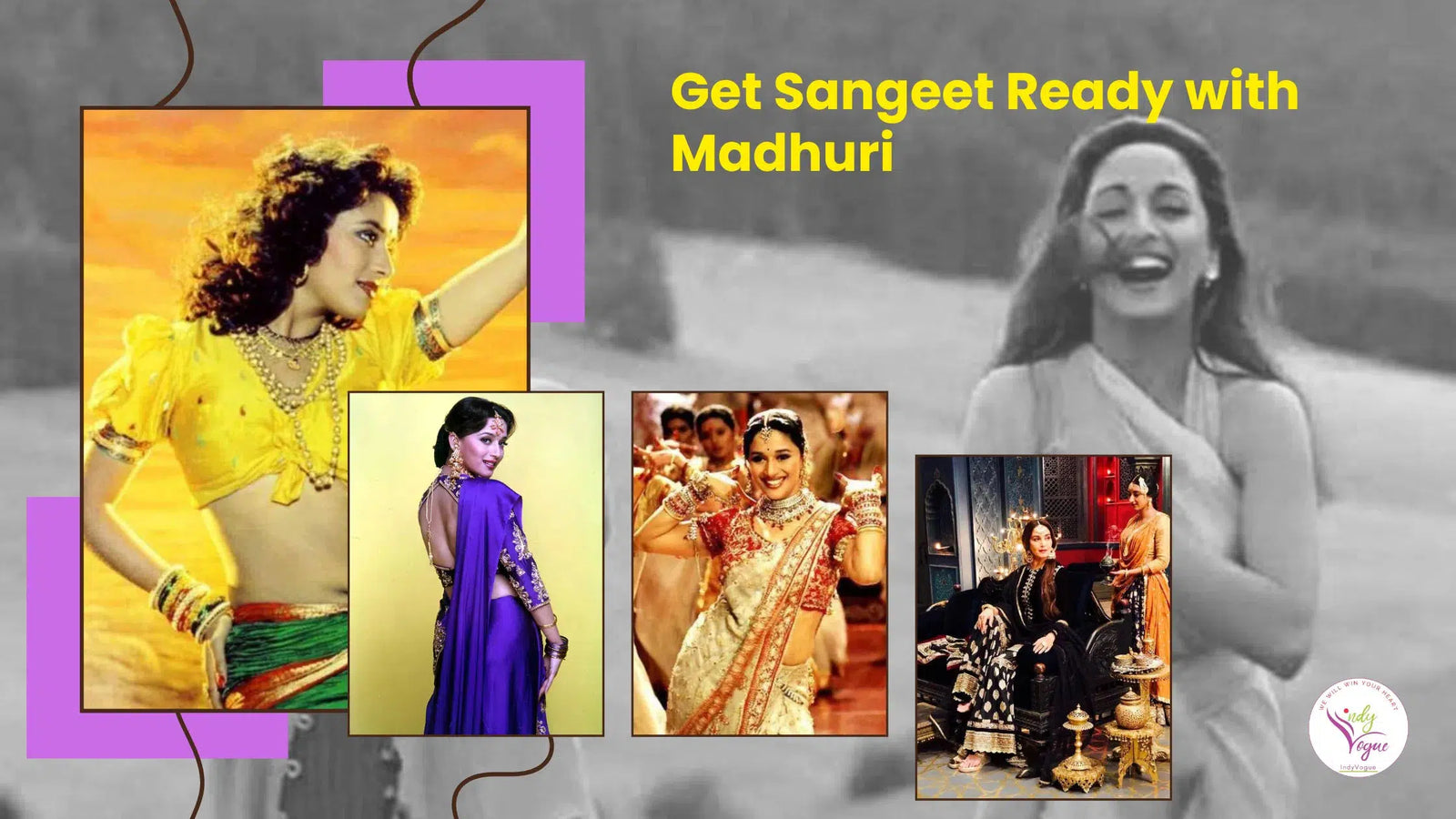 This Shaadi Season Get “Sangeet Ready” in Madhuri Dixit’s Yesteryear Saree Collections