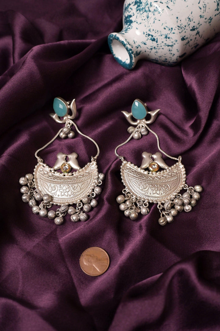 92.5 Silver Polish Handmade Marwar Style Necklace with Monalisa Stone Cutwork