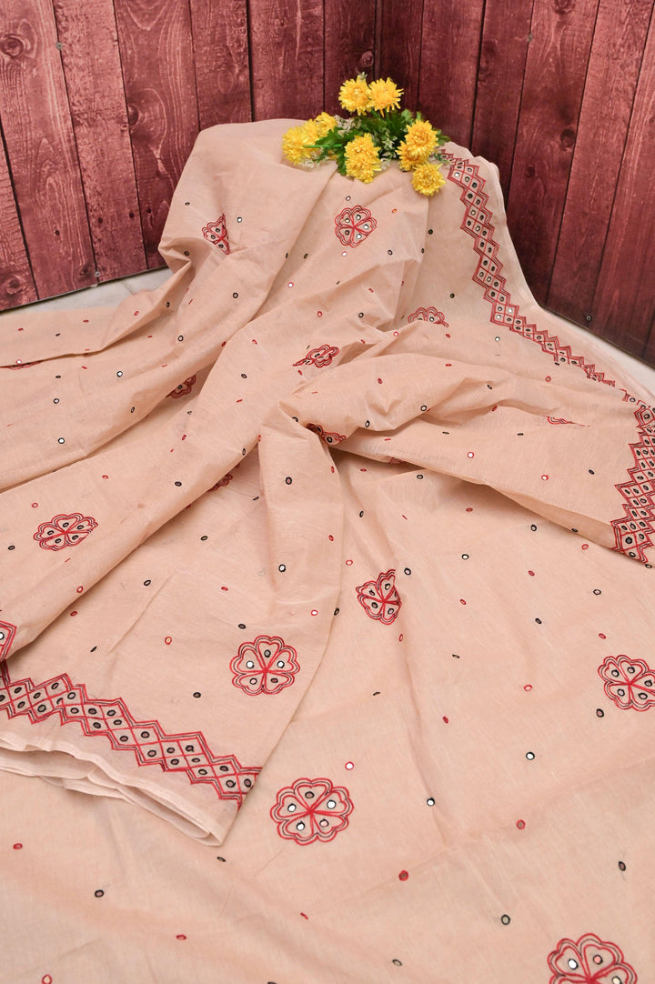 Bengal Tant Saree with Ari Work and Embroidery