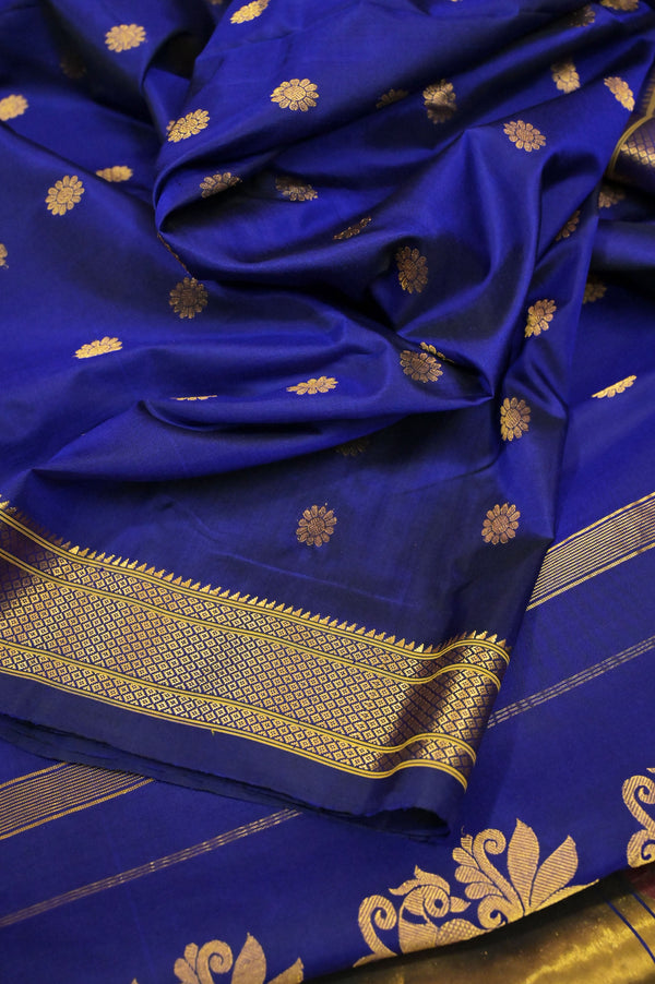 Dark Blue Color Paithani Silk Saree