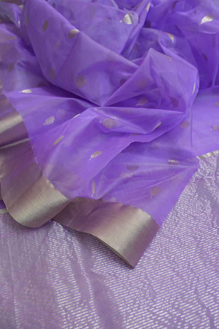 Lavender Color Chanderi Silk Saree