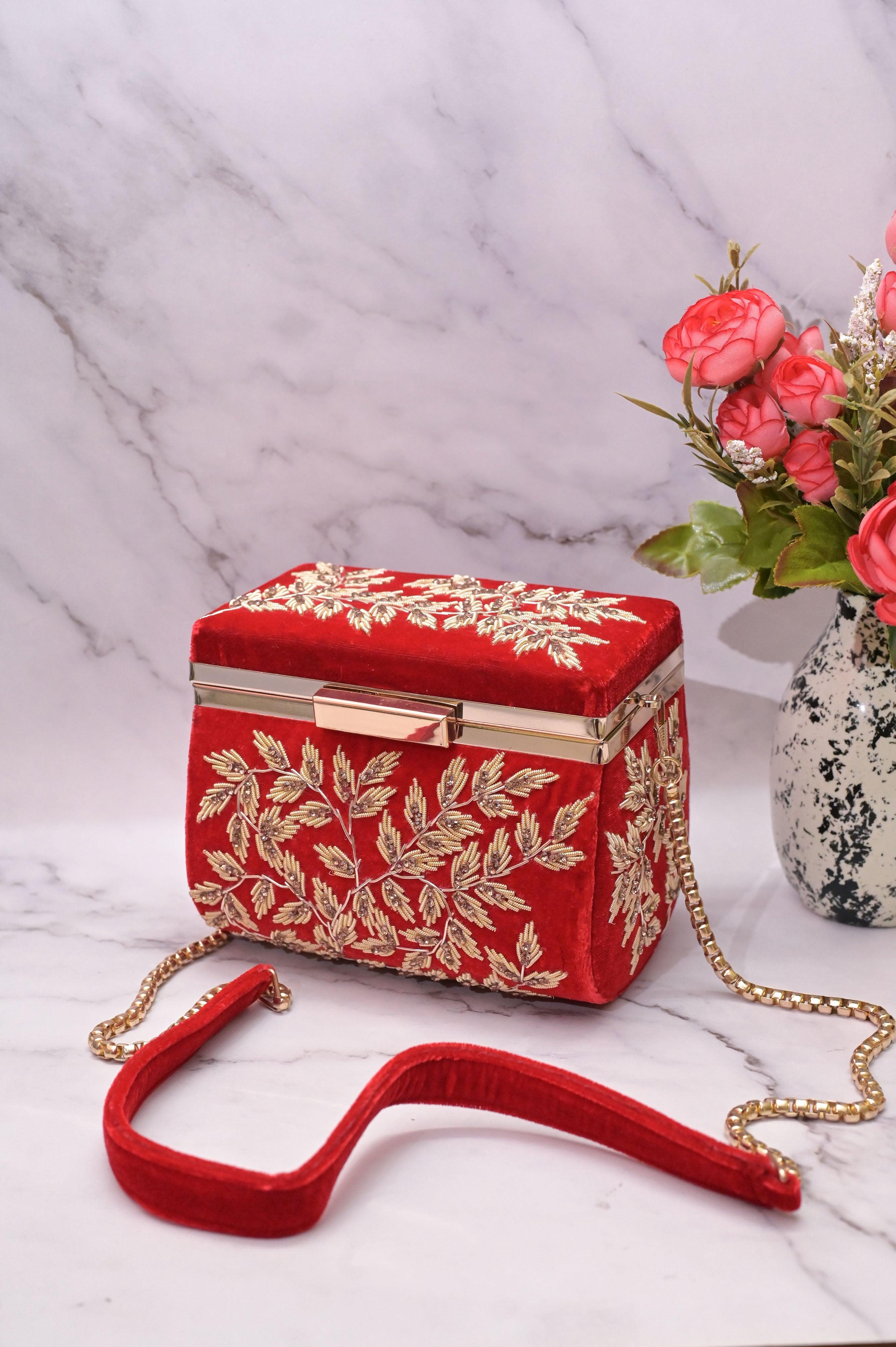 Elegant Red Party Clutch | Shop Stylish Fancy Clutches