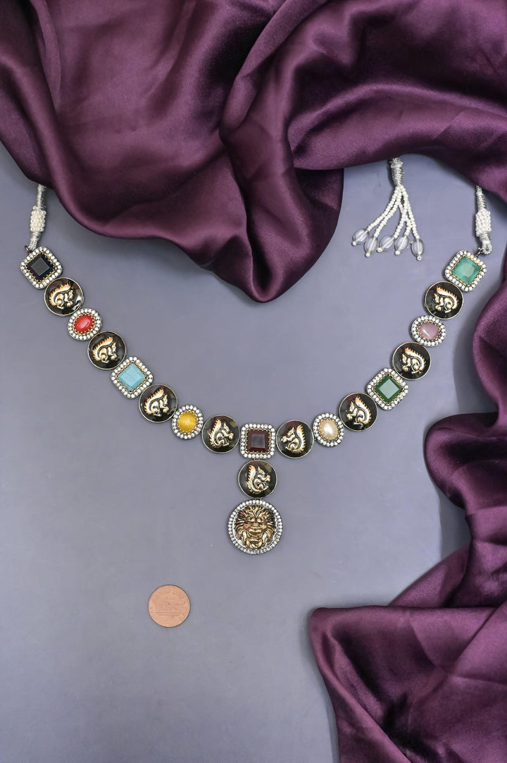 Sabyasachi Inspired Monalisa Stonework Marwar Necklace Set