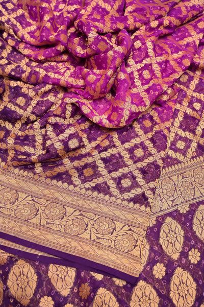 Bandhani banarasi sarees top