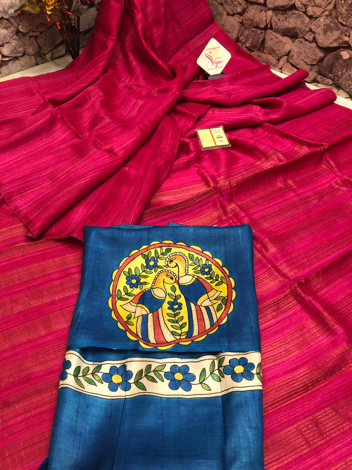Dark Magenta Red Color Pure Matka Silk Saree with Zari Work