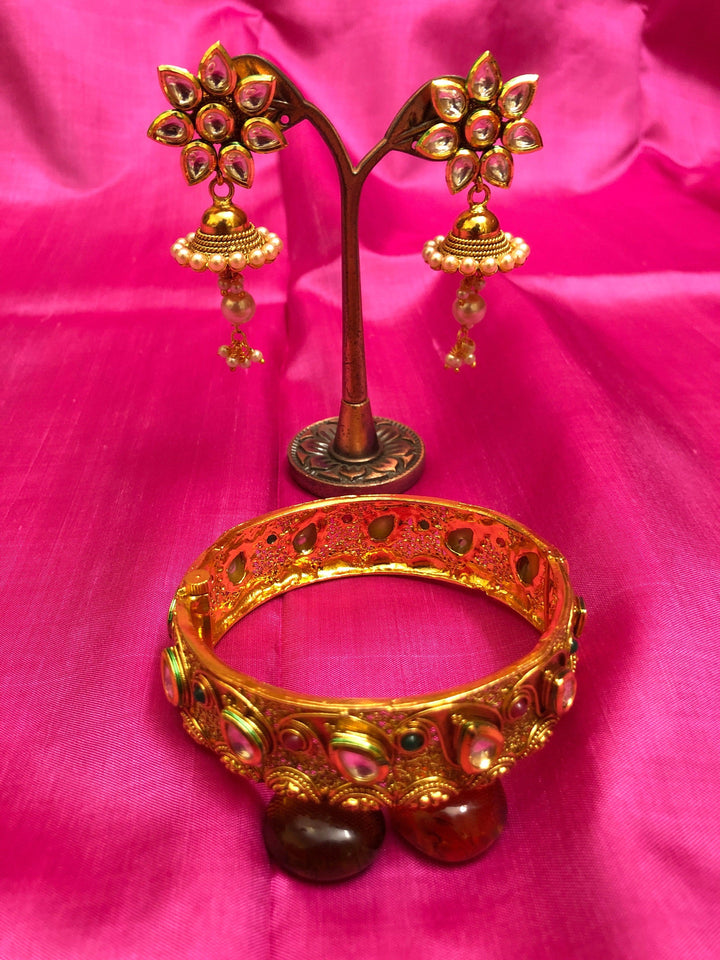 Golden Marwar Style Rajasthani Choker Necklace Set