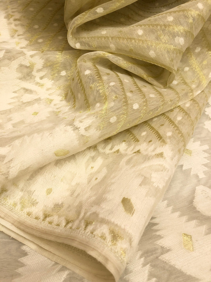 Light Biscotti Color Jamdani Saree