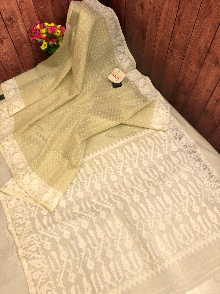 Light Biscotti Color Jamdani Saree