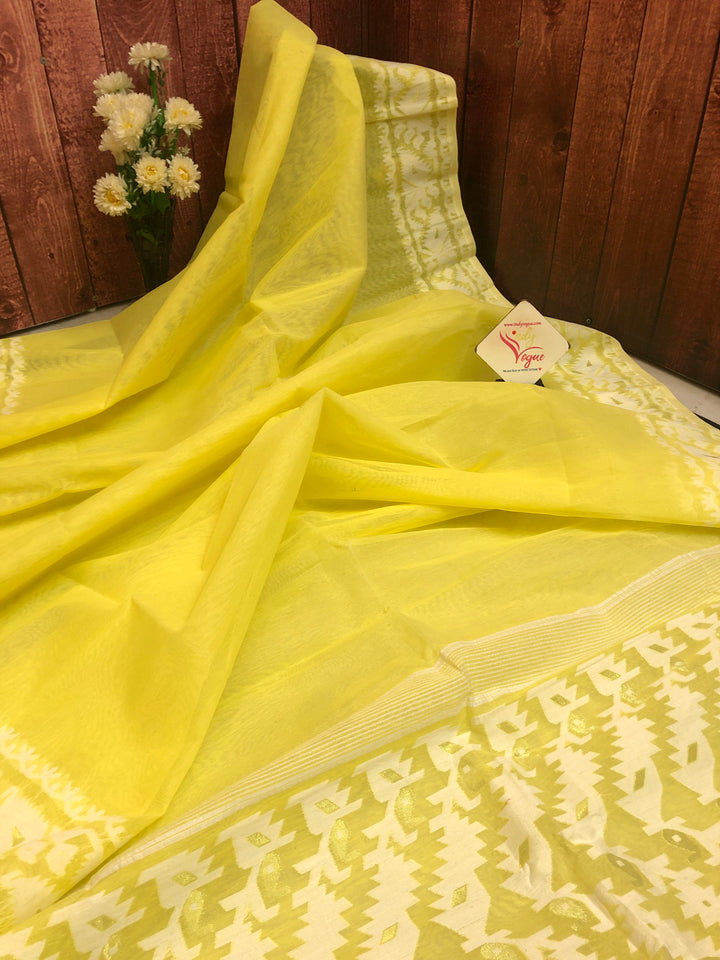 Light Yellow Color Jamdani Saree