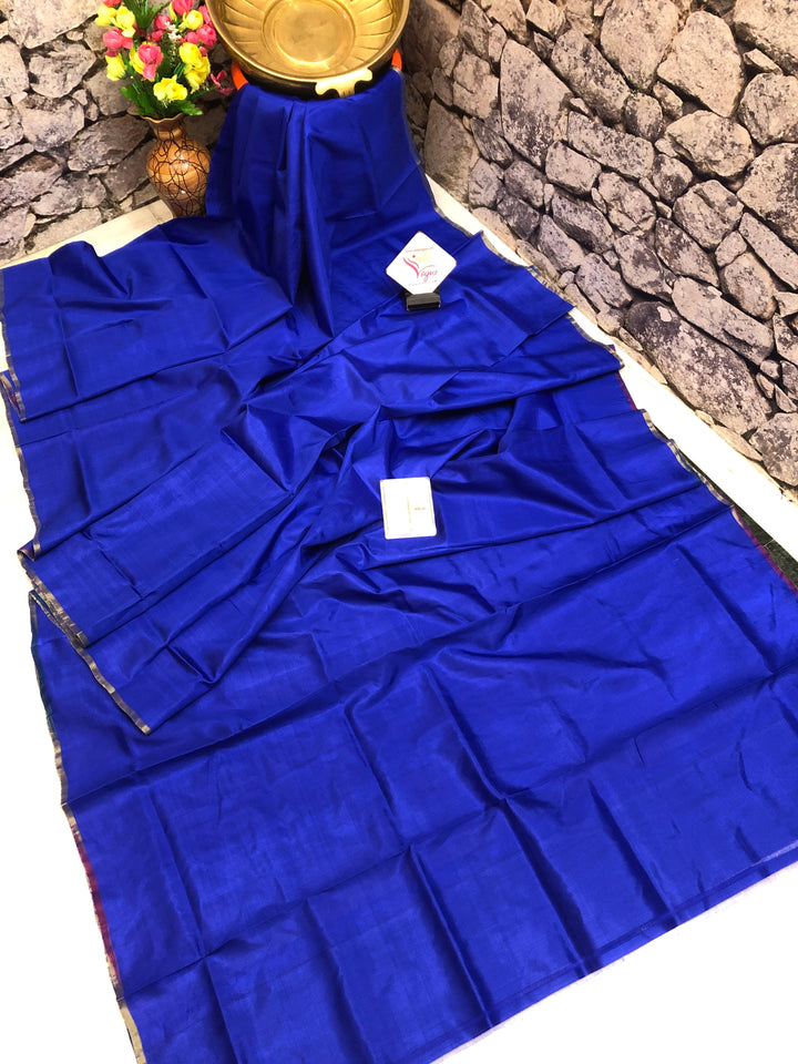 Midnight Blue Color Bishnupur Katan Silk Saree