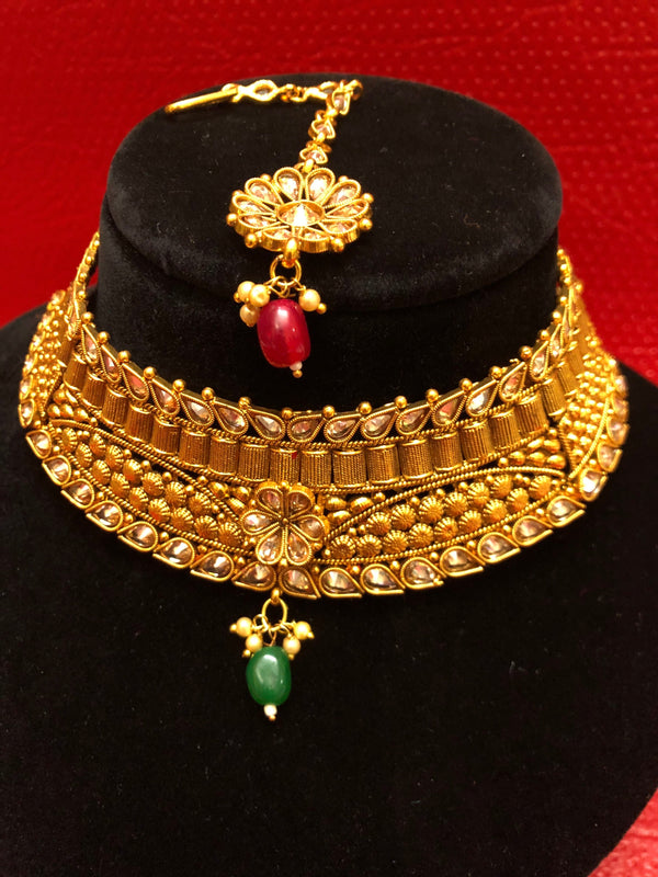 Rajasthani Marwar Choker Necklace Set
