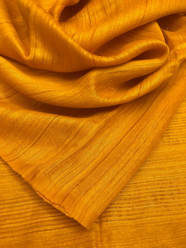 Turmeric Yellow Color Pure Matka Silk Saree